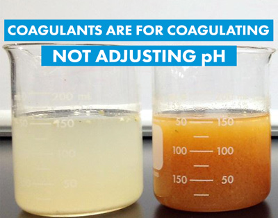 coagulantes no para ajustar el pH